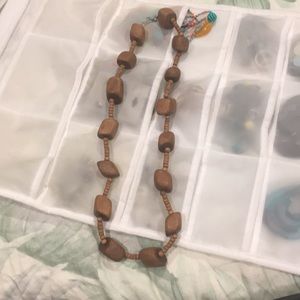 Wooden beaded necklace